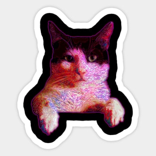 Red Cat Disdains You Sticker